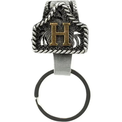Cow Tag Belt Key Holder 🔑 | Western Style Clip + Custom Initial 🤠