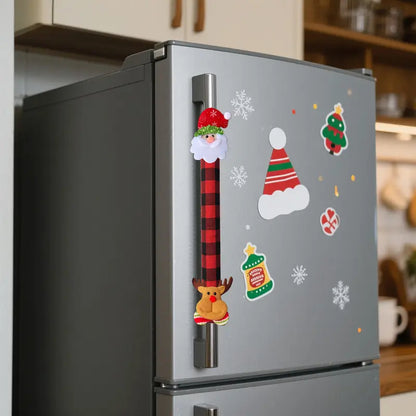 🎄Plush Christmas Fridge Handle Covers – Festive Kitchen Decor