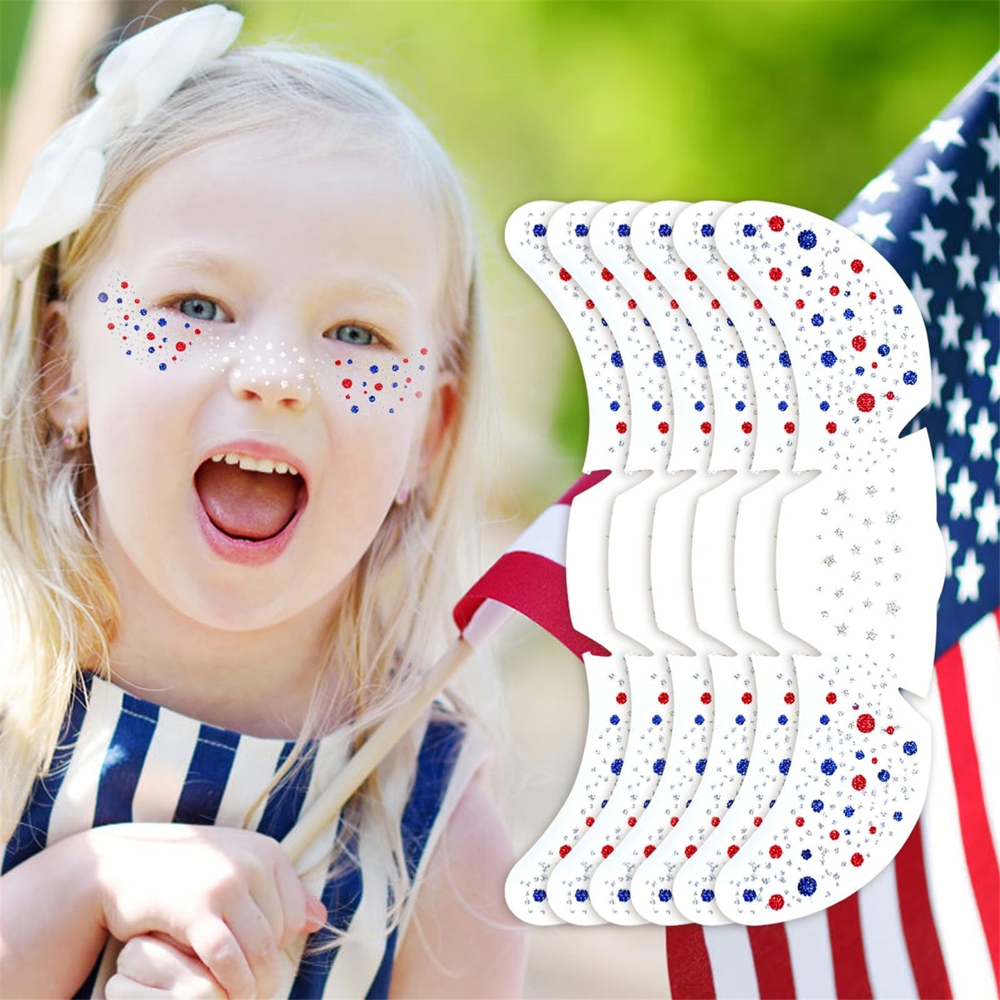 America 250 Ready 🇺🇸 | Glitter Freckles for Parties, Parades & Fireworks