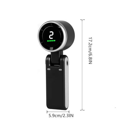 ❄️ Turbo Portable Fan – 5 Speeds, Rechargeable & Travel-Ready