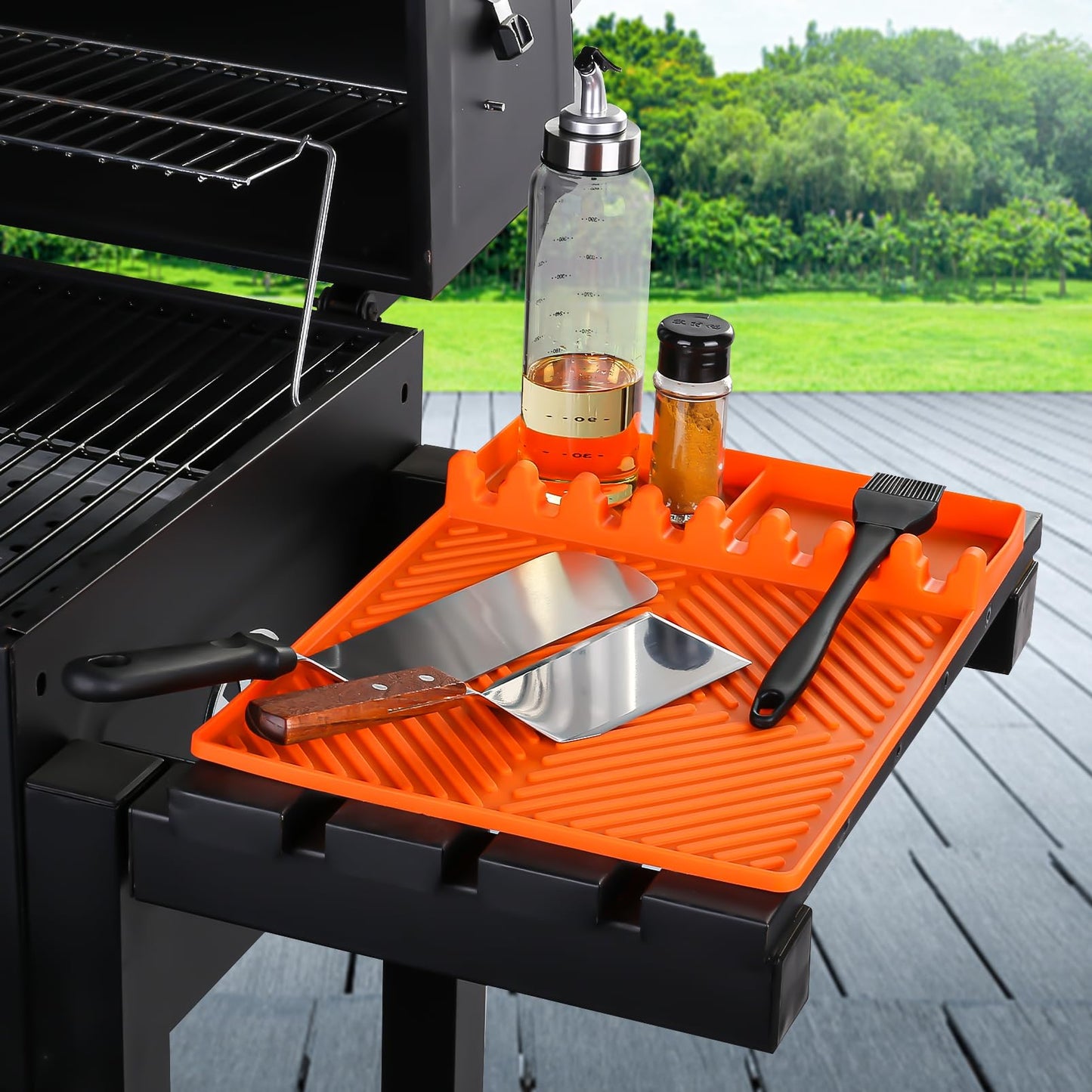 Silicone BBQ Tool Mat 🔥 — Keep Grill Tools Clean & Ready
