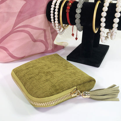 💍Jewelry zippered pocket case Travel Jewelry Bag