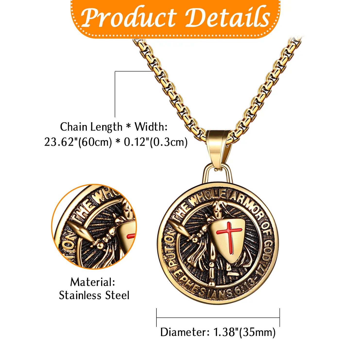 🛡️Men's Saint Michael Archangel Religious Symbol Necklace