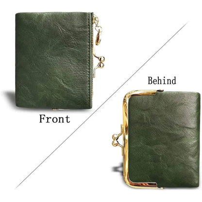 ✨ Women's Vintage Foldable Wallet – Compact & Spacious!