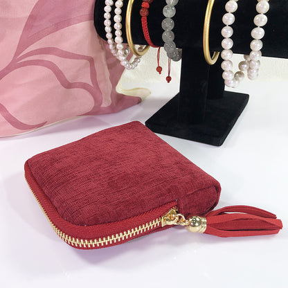 💍Jewelry zippered pocket case Travel Jewelry Bag