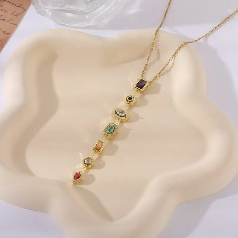 🌙Seven Chakra Healing Necklace | Spiritual Energy Protection Pendant for Women