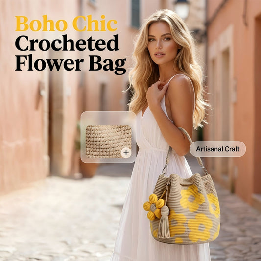 ✨ Hand-Crocheted Bucket Bag for Women — One Tote, Endless Summer Vibes. 🌼