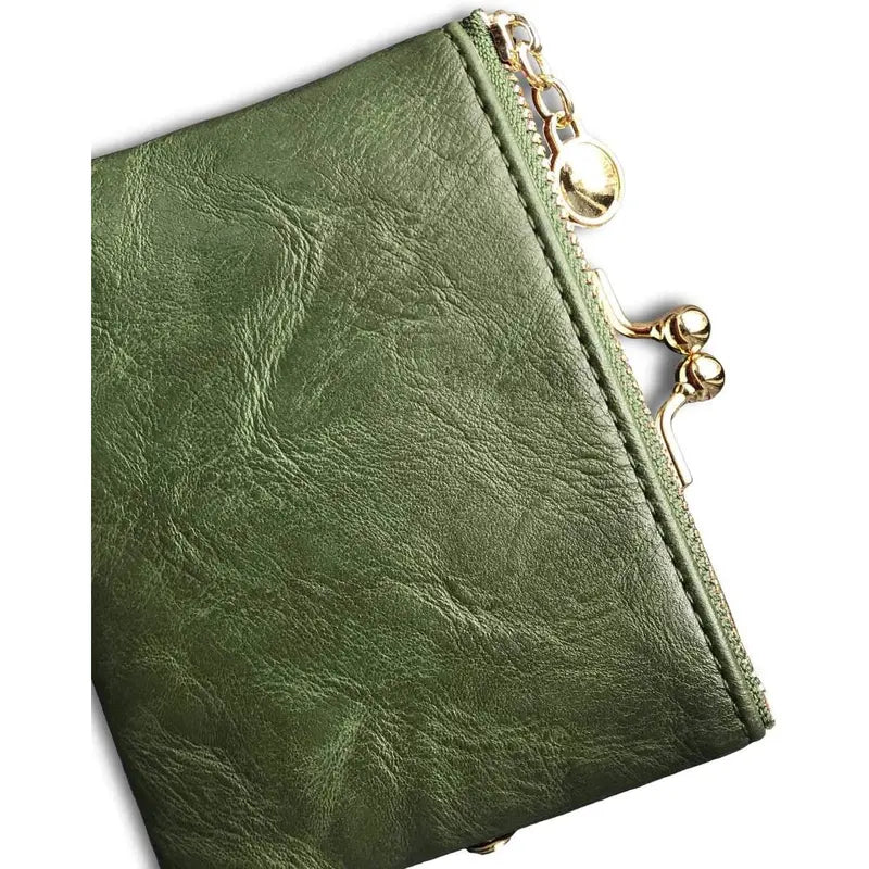✨ Women's Vintage Foldable Wallet – Compact & Spacious!