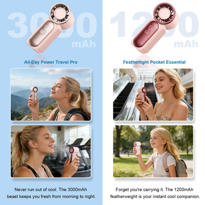 🌬️ Portable Mini Fan with LED Temperature Display – Stay Cool Anywhere