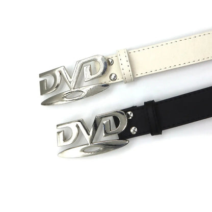 Retro DVD Buckle Belt 💿 — Y2K Streetwear Essential for Instant Style Upgrade