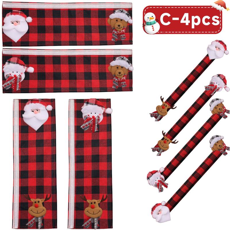 🎄Plush Christmas Fridge Handle Covers – Festive Kitchen Decor