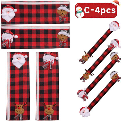 🎄Plush Christmas Fridge Handle Covers – Festive Kitchen Decor