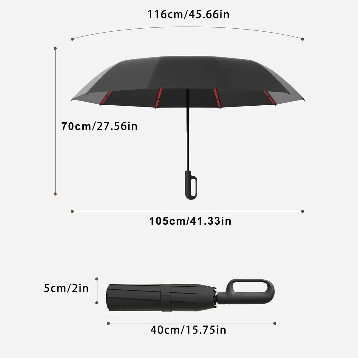 ☔ One-Hand Automatic Umbrella – Compact Protection for Rainy & Sunny Days