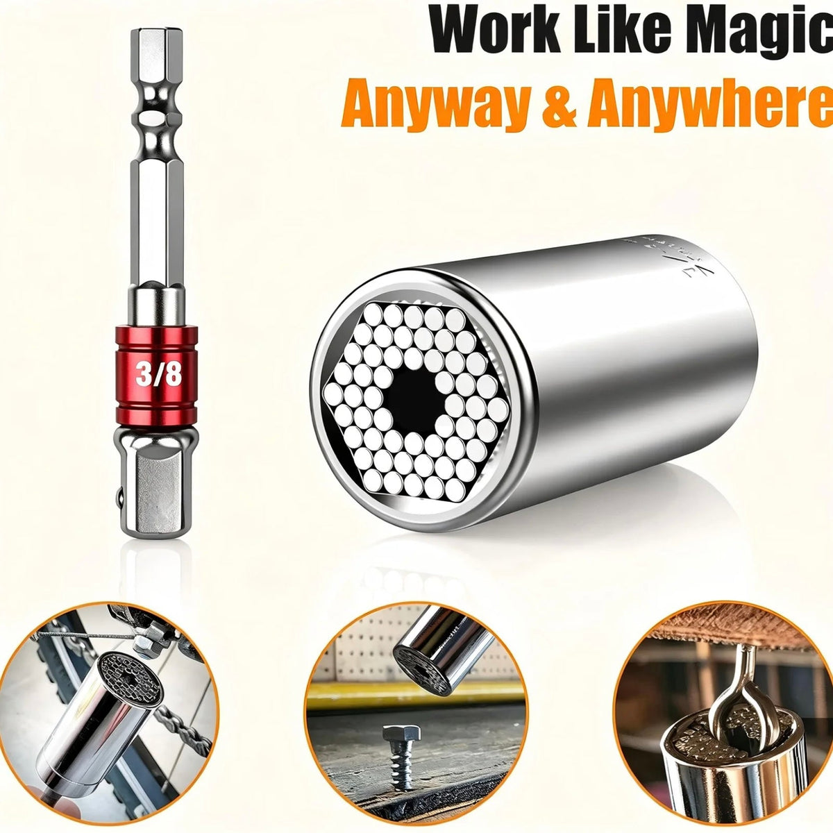 🔧 Universal Socket Tool – One Socket for Almost Any Nut & Bolt
