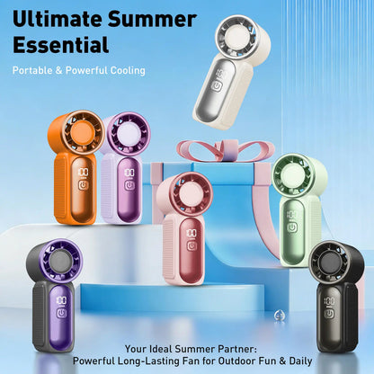 🌬️ Portable Mini Fan with LED Temperature Display – Stay Cool Anywhere