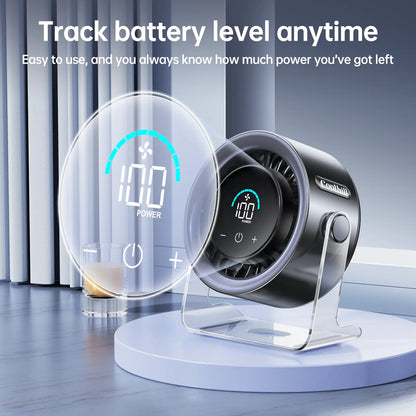 Powerful Cooling Desktop Fan with LED Display — Perfect for Home & Office 🌬️