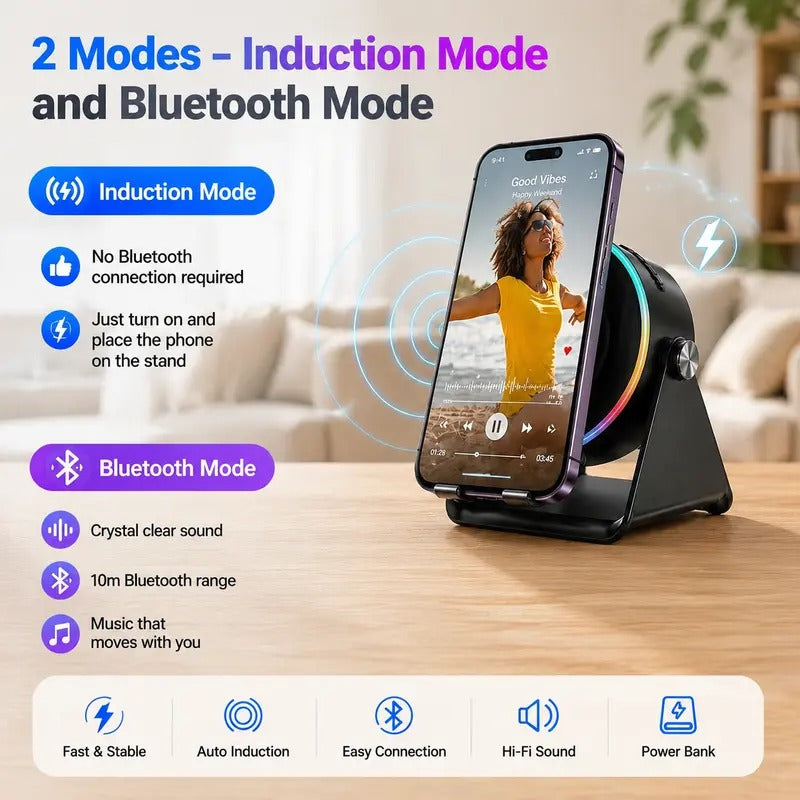 Wireless Induction Bluetooth Speaker