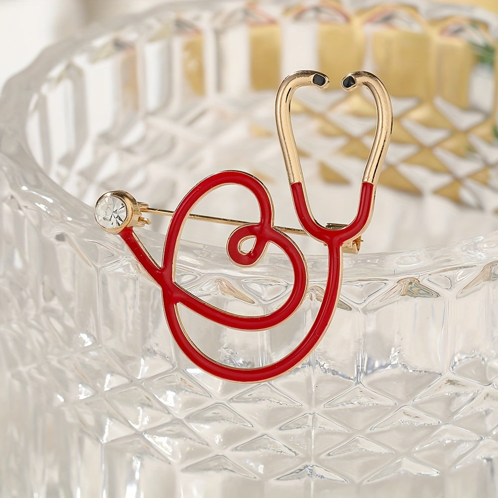 🩺 4-Piece Medical Stethoscope Brooch Pin Set – A Meaningful Gift for Healthcare Heroes ❤️