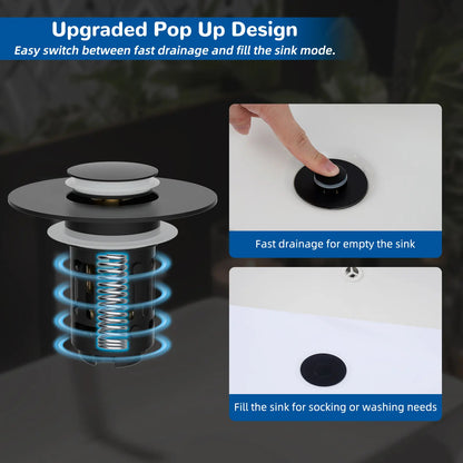 3-in-1 Bathroom Sink Drain Strainer Bathroom