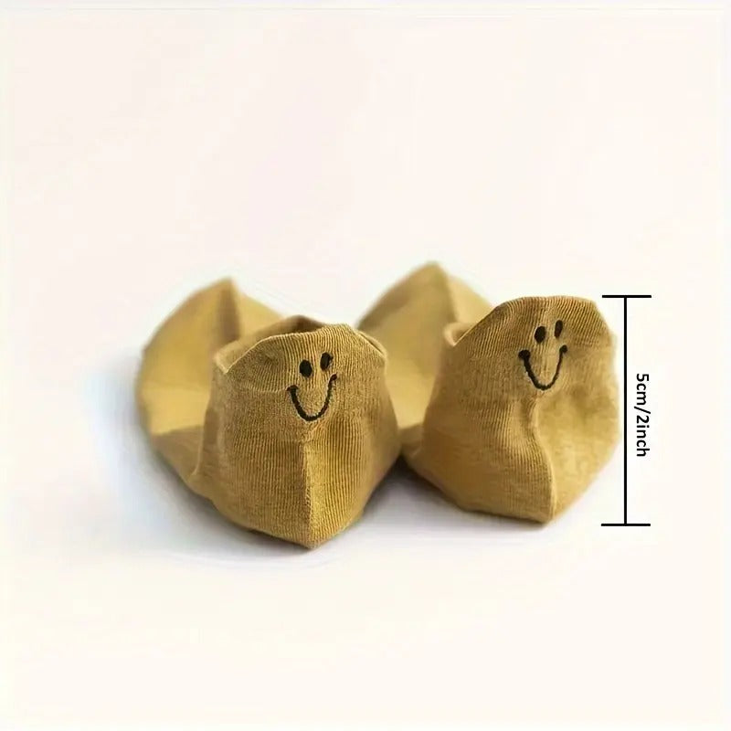 ✨ Non-Slip Smiley Tab Socks – Stay-Put Comfort & Cute Style!