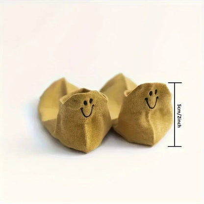✨ Non-Slip Smiley Tab Socks – Stay-Put Comfort & Cute Style!