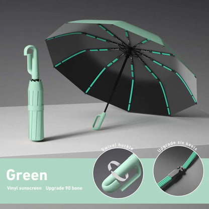 ☔ One-Hand Automatic Umbrella – Compact Protection for Rainy & Sunny Days