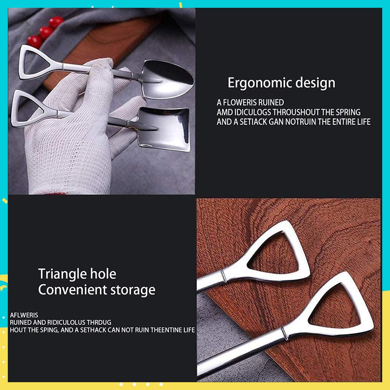 ✨ Not Your Ordinary Spoon – Unique Shovel Design Dessert Spoon Set (4PCS)