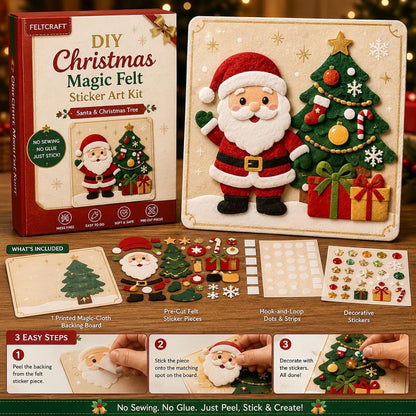 🎄DIY Christmas Magic Felt Sticker Art Kit 🎁 Buy 3 Get 1 FREE — Add Any 4 Pcs To Cart🎉