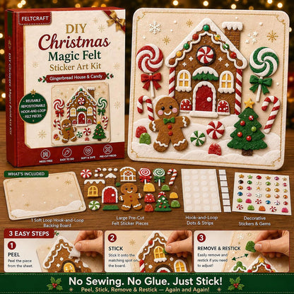 🎄DIY Christmas Magic Felt Sticker Art Kit 🎁 Buy 3 Get 1 FREE — Add Any 4 Pcs To Cart🎉