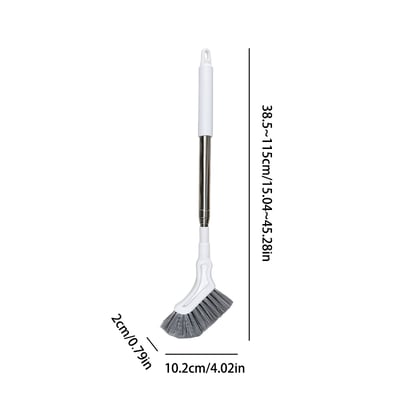 Extendable crevice brush dimensions: overall length 38.5 to 115 cm, head width 10.2 cm and depth 2 cm
